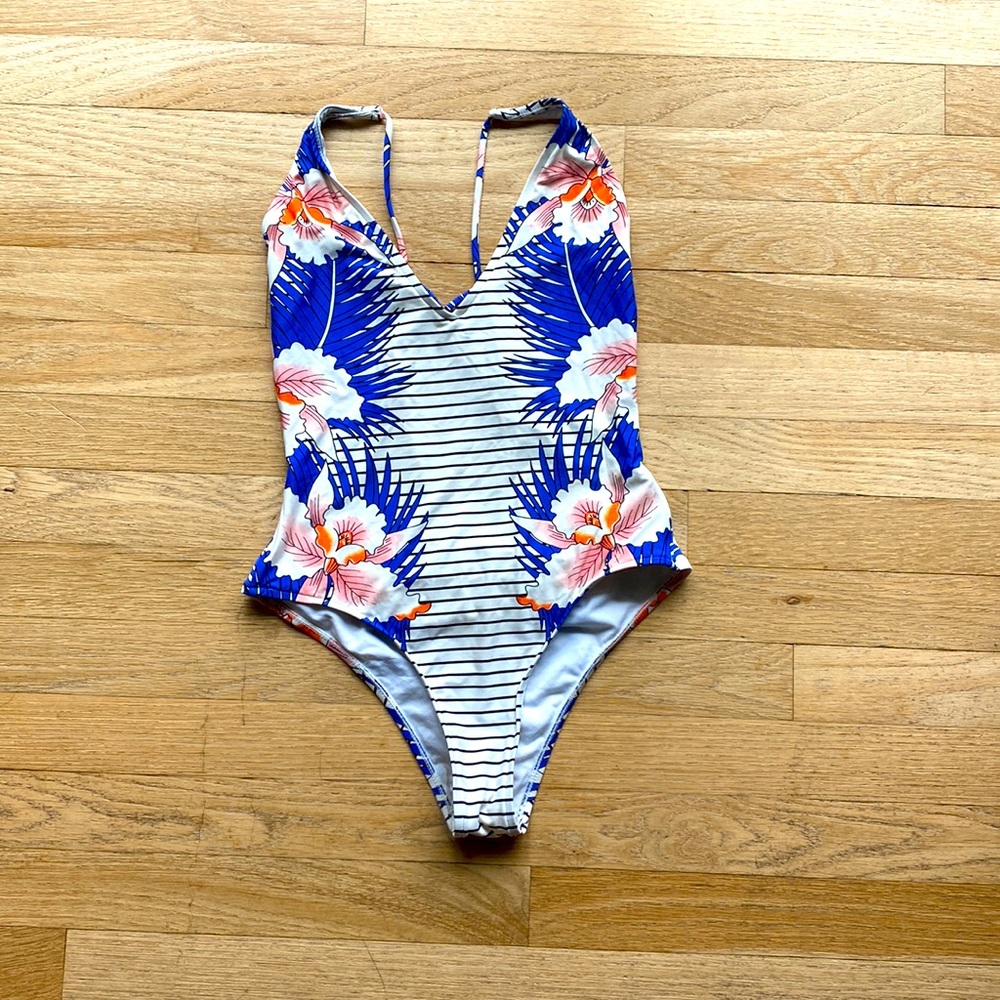 RipCurl colorful open back one piece